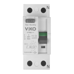 Viko 2x63 Amper 30 Miliamper Monofaze Kaçak Akım Rölesi - VTR2-6330